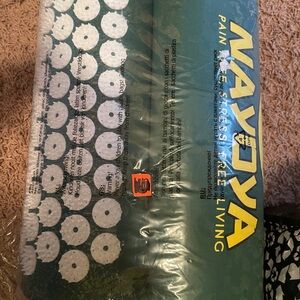 Nayoya Green white yellow Acupressure back Mat and pillow